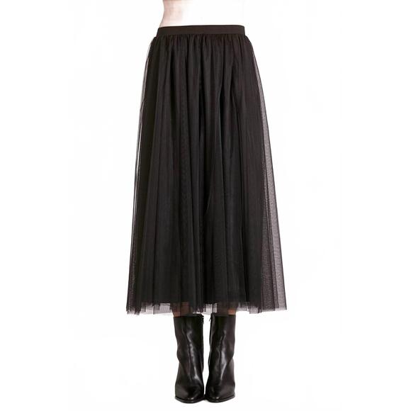 NEW ELAN long tiered skirt in black - Picture 3 of 4